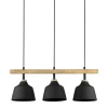 Côté Table Suspension 3 Feux En Fer Et Manguier L121cm Noir Mat – Ferese 11