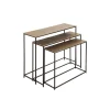 Côté Table Console Gigogne (x3) En Fer Doré – Felia 20