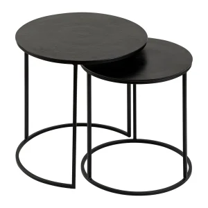 Côté Table Tables D’appoint Gigogne (x2) En Fer Noir – Felia 10