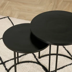 Côté Table Tables D’appoint Gigogne (x2) En Fer Noir – Felia 18