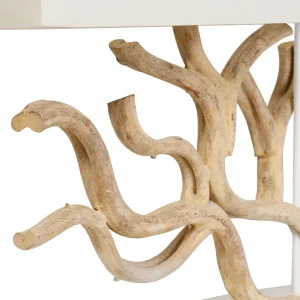 Côté Table Lampe En Bois De Vigne Et Lin Blanc H59cm – Coral 10