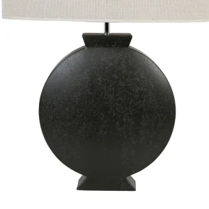 Côté Table Lampe En Céramique Et Lin H35cm Noir Et Naturel – Eissalet 10