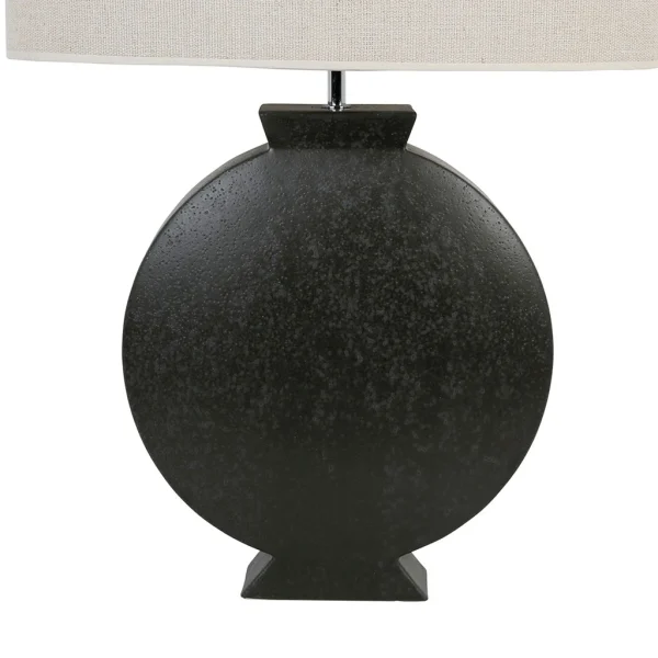 Côté Table Lampe En Céramique Et Lin H35cm Noir Et Naturel – Eissalet 4