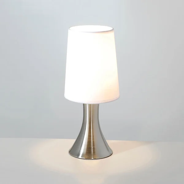 Corep Lampe En Métal Sytsème Touch Coloris Alu Brossé 5