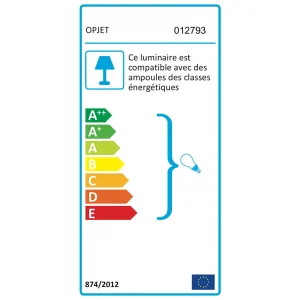 Opjet Lampadaire En Métal H152cm 3 Globes En Verre Opaline Doré – Edmond 24