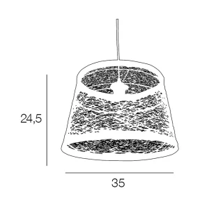 Corep Suspension Ficelle Tressée D35cm Naturel – Tambour 12