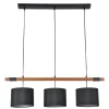 Corep Suspension 3 Lumieres Metal Et Bois H97cm Noir – Bogart 16