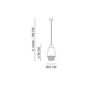 Market Set Suspension Cannage Et Lin Lavé H36cm Blanc Et Anthracite – Singapour 13