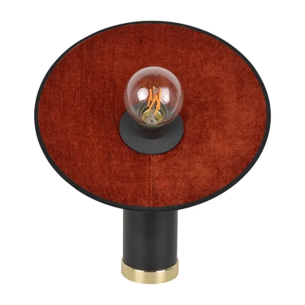 Market Set Lampe En Métal Et Velour H37cm Cognac – Gatsby 8