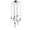 Market Set Suspension 8 Lumières En Verre Et Métal H147cm Noir – Ilo-ilo 20