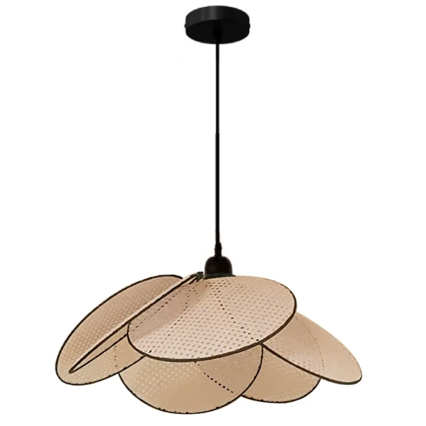 Opjet Suspension En Cannage D57cm Naturel Ganse Noir – Evasion 1