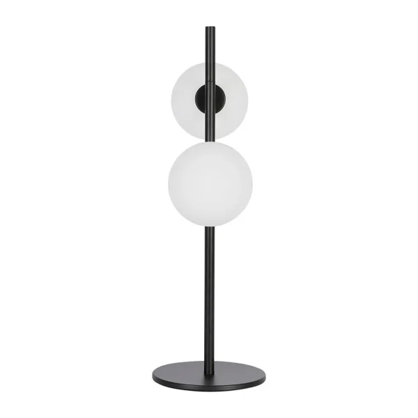 Opjet Lampe En Métal 2 Globes En Verre H53cm Noir – Edmond 4