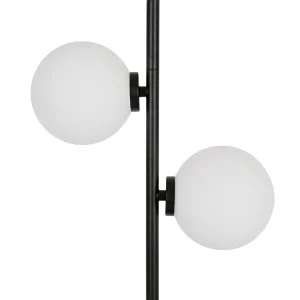 Opjet Lampe En Métal 2 Globes En Verre H53cm Noir – Edmond 14