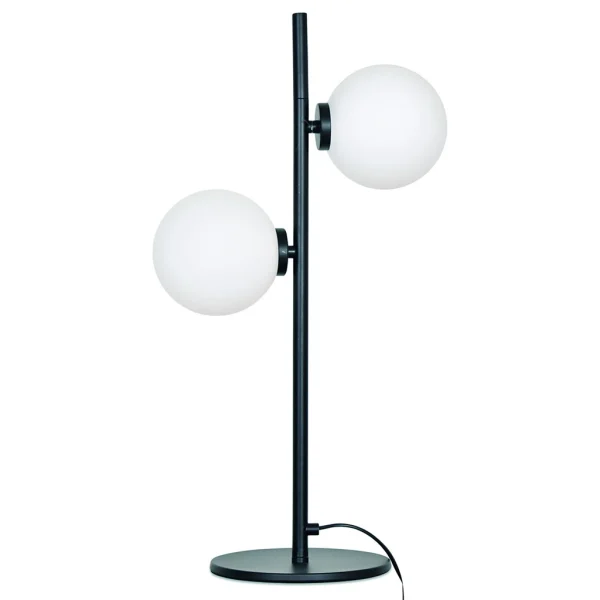 Opjet Lampe En Métal 2 Globes En Verre H53cm Noir – Edmond 3