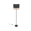 Corep Lampadaire En Metal Et Coton H171cm Noir – Raito 14