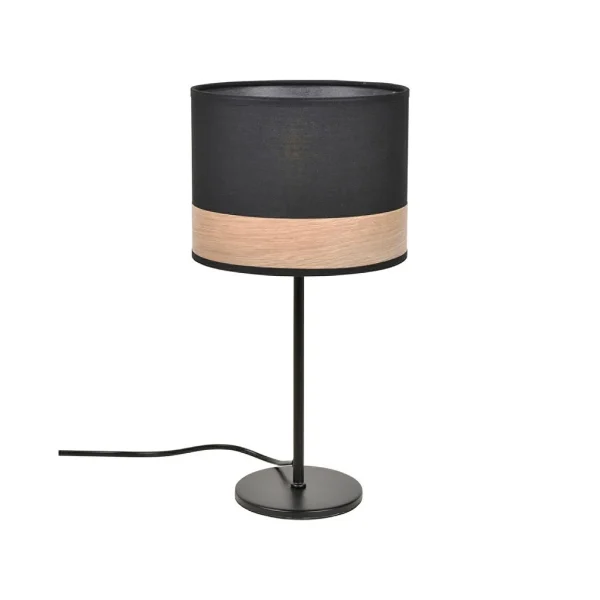 Corep Lampe En Métal Et Coton H36cm Noir – Raito 1