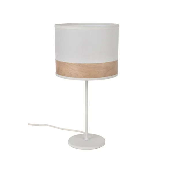 Corep Lampe En Métal Et Coton H36cm Blanc – Raito 1