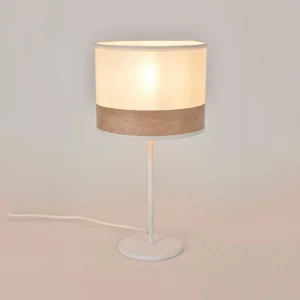 Corep Lampe En Métal Et Coton H36cm Blanc – Raito 12