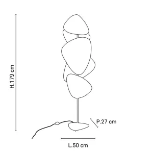 Market Set Lampadaire En Métal Et Papier H179cm Blanc – Screen 14