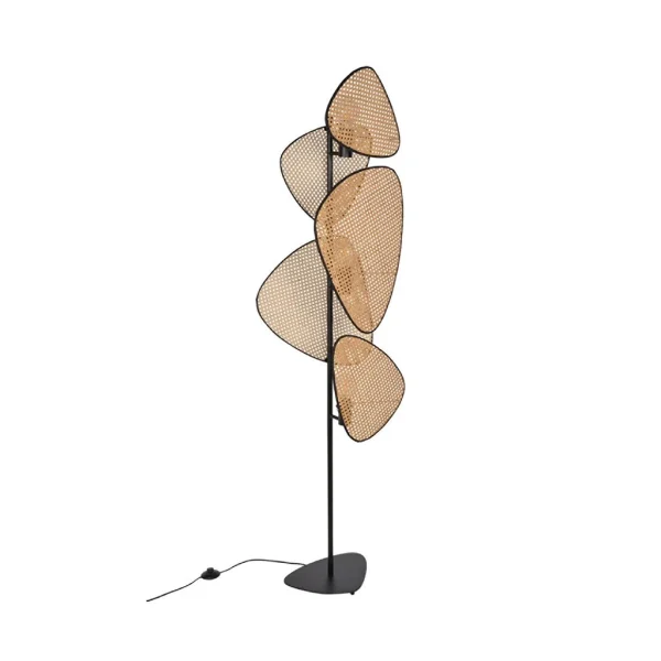 Market Set Lampadaire En Métal Et Cannage H179cm Naturel – Screen 1