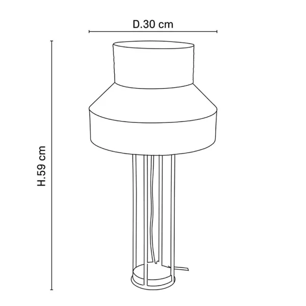 Market Set Lampe En Lin Lave Et Cannage H59cm Nude – Singapour 5