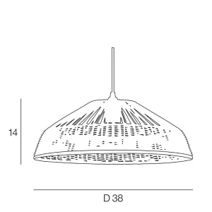 Corep Suspension En Métal Et Rotin D38cm Naturel – Ciotat 12