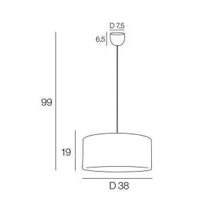 Corep Suspension Tissu Effet Bouclette D38cm Blanc – Bouclette 15