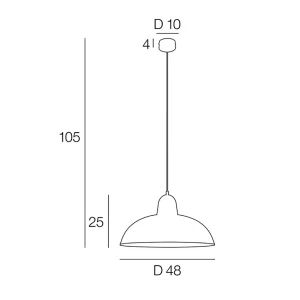 Corep Suspension En Métal D48cm Noir Mat – Marcel 12