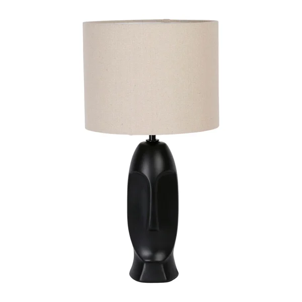 Opjet Lampe En Céramique H45.5cm Noir – Visage 1