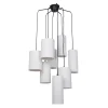 Market Set Suspension Grappe 8 Lumieres En Tissu Et Métal H168 Blanc – Cosiness 11