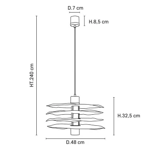 Market Set Suspension En Lin Variant® Et Chêne D48cm – Rivage 15