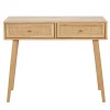 Home Déco Factory Console 2 Tiroirs En Bois Naturel – Baia 20