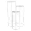 Home Déco Factory Sellettes Gigogne (x3) En Metal Blanc 11