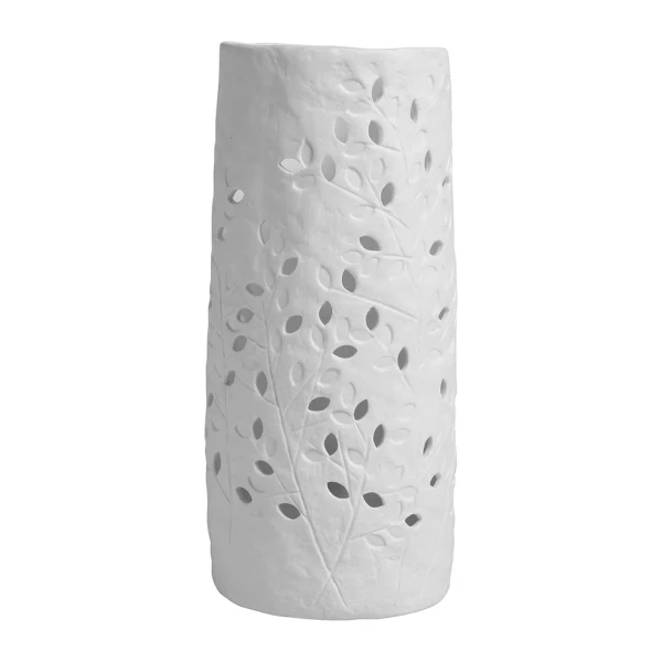 SEMA DESIGN Lampe En Porcelaine Martelée H23.5cm Blanc -liane 1