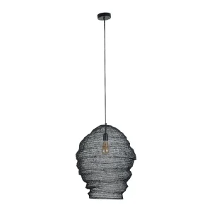 SEMA DESIGN Suspension En Fer H60cm Noir – Kalipso 9