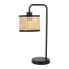 SEMA DESIGN Lampe En Métal Et Rotin H47cm Noir – Balamea 16