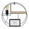 SEMA DESIGN Applique Avec étagère Ronde Shima Noir En Fer 20