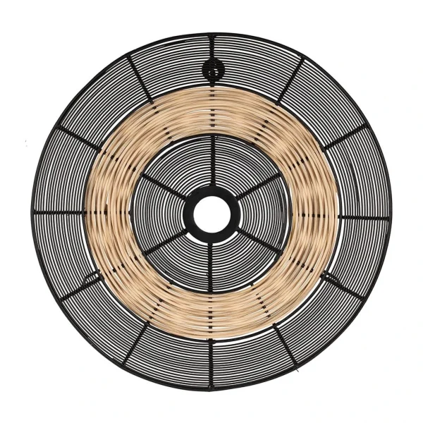 SEMA DESIGN Applique Non électrifiée En Fer Et Rotin D40.5 Cm Noir – Haleg 1