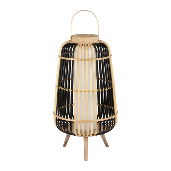 SEMA DESIGN Lampe Lanterne Sur Pied Cordey Naturel Noir D35cm 1