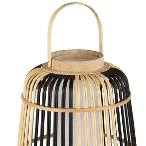 SEMA DESIGN Lampe Lanterne Sur Pied Cordey Naturel Noir D35cm 10