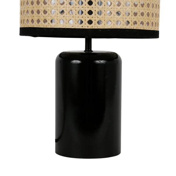 SEMA DESIGN Lampe à Pose Cannage H35.5cm Noir – Solor 3