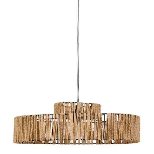 SEMA DESIGN Suspension Naturel En Fer Et Corde De Papier D55cm – Calyp 1