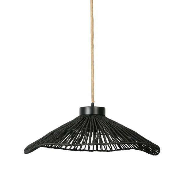 SEMA DESIGN Suspension En Corde De Papier Et Fer D50cm Noir – Calyp 1