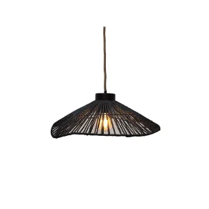 SEMA DESIGN Suspension En Corde De Papier Et Fer D50cm Noir – Calyp 9