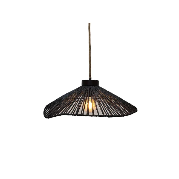 SEMA DESIGN Suspension En Corde De Papier Et Fer D50cm Noir – Calyp 3