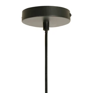 SEMA DESIGN Suspension En Fer Et Coton D77cm Noir – Plaka 12