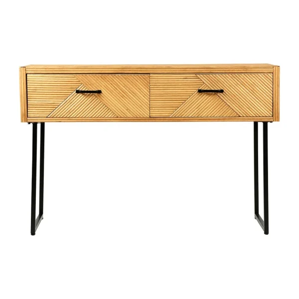 SEMA DESIGN Console Avec Tiroir En Bois Naturel Et Fer – Saori 1