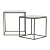 SEMA DESIGN Table Gigogne (x2) En Marbre Vert Et Fer Noir – Eskela 20