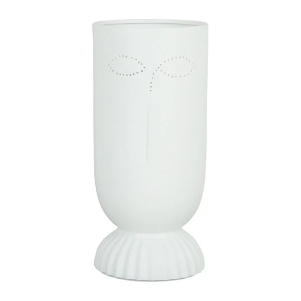 SEMA DESIGN Lampe En Porcelaine Visage Blanche H24cme – Arty 1