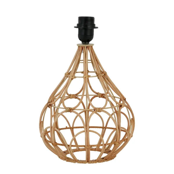 SEMA DESIGN Pied De Lampe Rond En Rotin H33cm Naturel – Brasil 1